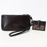 American Darling Wristlet Beautifully Hand Tooled Genuine Leather Women Bag Western Handbag Purse