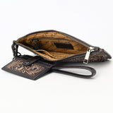 American Darling Wristlet Beautifully Hand Tooled Genuine Leather Women Bag Western Handbag Purse