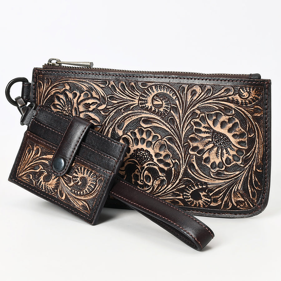 ADBGZ895B American Darling Wristlet Genuine W. Leather Women Bag – by Hilason – Cowboy and equestrian accessories