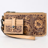 American Darling Wristlet Beautifully Hand Tooled Genuine Leather Women Bag Western Handbag Purse
