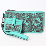 American Darling Wristlet Beautifully Hand Tooled Genuine Leather women bag western handbag purse