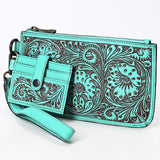 American Darling Wristlet Beautifully Hand Tooled Genuine Leather women bag western handbag purse