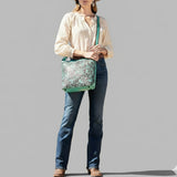 American Darling Large Crossbody Hand Tooled Genuine Leather Women Bag Western Handbag Purse