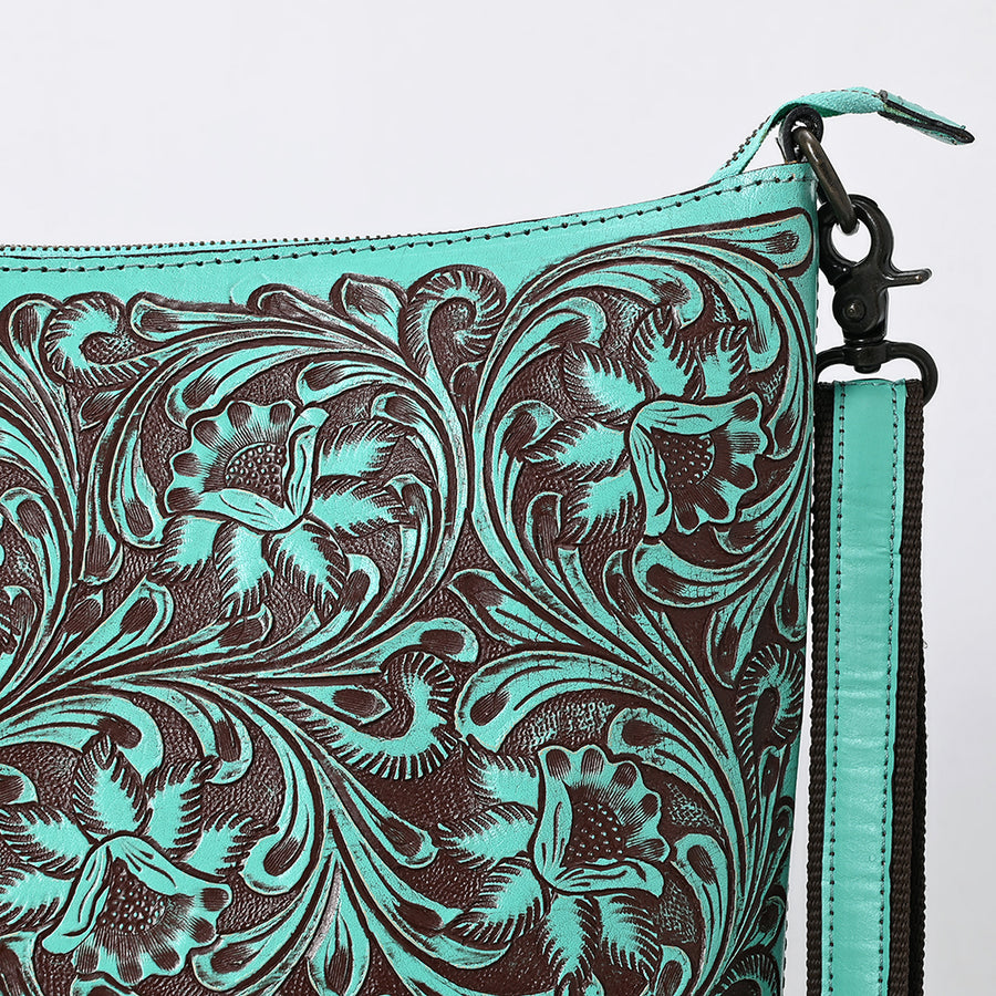 American Darling Large Crossbody Hand Tooled Genuine Leather Women Bag Western Handbag Purse