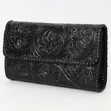 Clutch Beautifully Hand Tooled Genuine Leather women bag western handbag purse