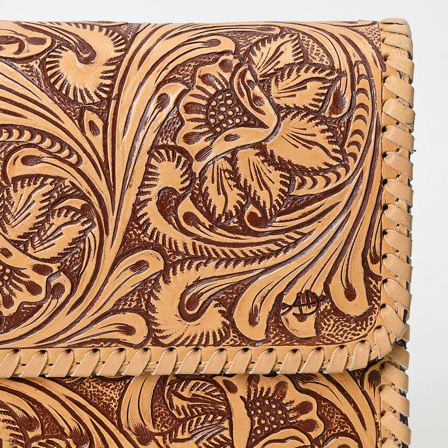 American Darling Clutch Beautifully Hand Tooled Genuine Leather women bag western handbag purse