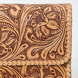 Clutch Beautifully Hand Tooled Genuine Leather women bag western handbag purse