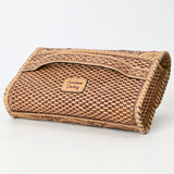 Clutch Beautifully Hand Tooled Genuine Leather women bag western handbag purse