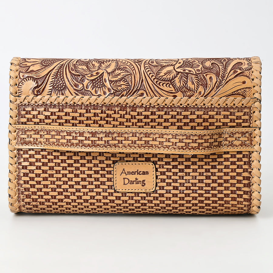 American Darling Clutch Beautifully Hand Tooled Genuine Leather women bag western handbag purse
