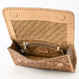 Clutch Beautifully Hand Tooled Genuine Leather women bag western handbag purse