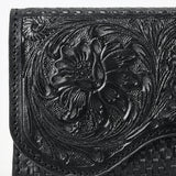 Clutch Beautifully Hand Tooled Genuine Leather women bag western handbag purse