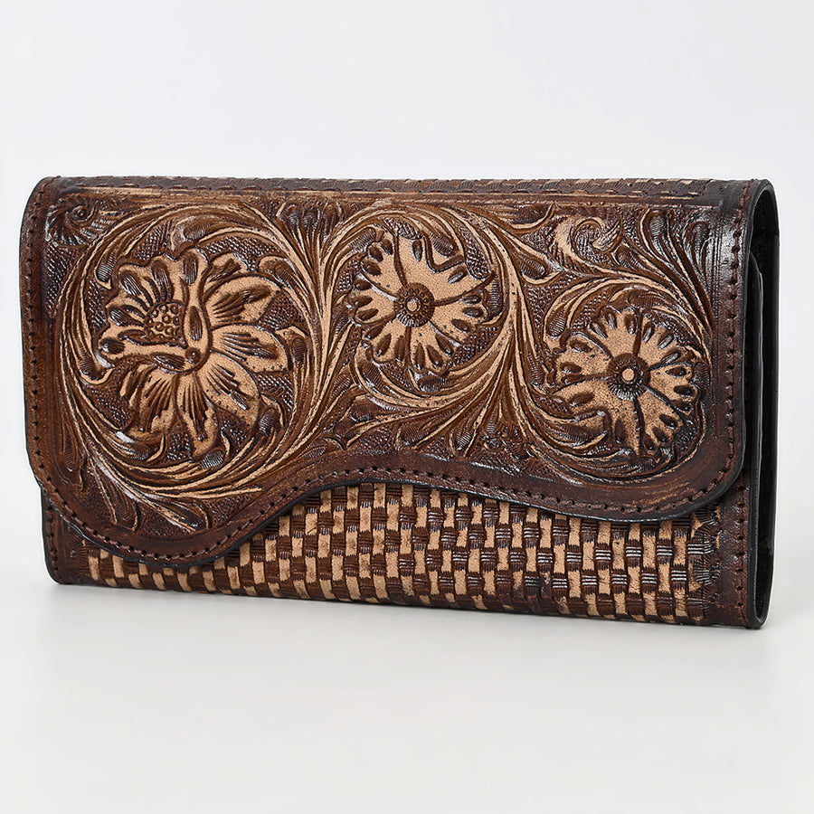 American Darling Clutch Beautifully Hand Tooled Genuine Leather women bag western handbag purse - Uhorse