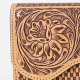 Clutch Beautifully Hand Tooled Genuine Leather women bag western handbag purse