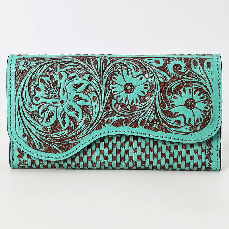 American Darling Clutch Beautifully Hand Tooled Genuine Leather women bag western handbag purse