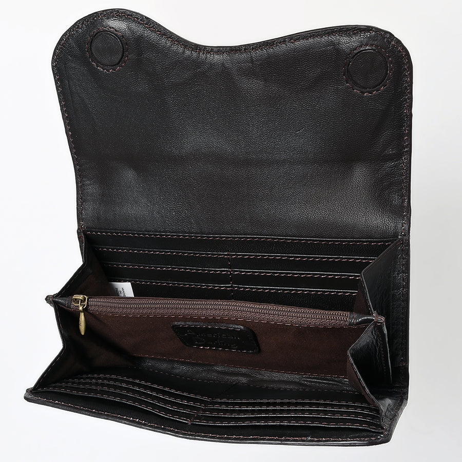 American Darling Clutch Beautifully Hand Tooled Genuine Leather women bag western handbag purse