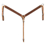 BAR H EQUINE Western Handtooled Leather Horse Headstall & Breast Collar Set