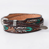 American Darling Hand tooled Hatband Genuine American Leather Western Adjustable Unisex