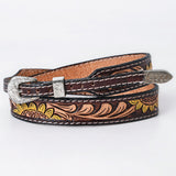 American Darling Hand tooled Hatband Genuine American Leather Western Adjustable Unisex