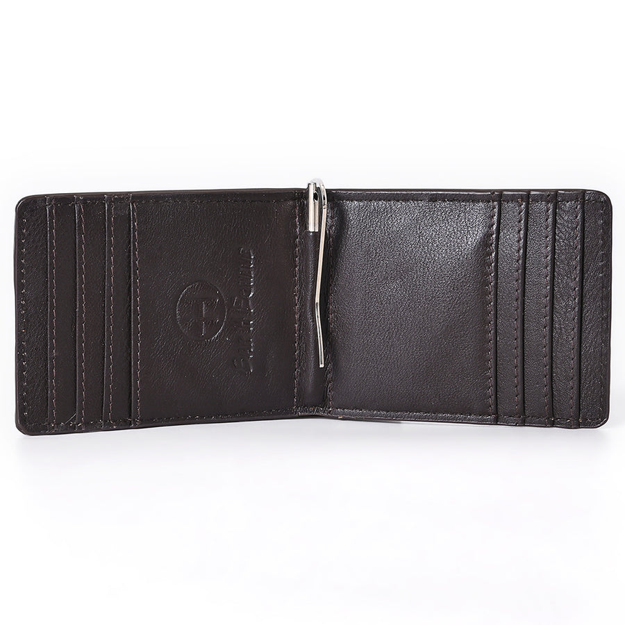 BAR H EQUINE Genuine Leather Rodeo Bifold Money Clip Wallet For Men Women Brown With Floral Hand Carved Tooled
