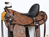 Hilason Western Horse Saddle Wade Ranch Roping American Leather Antique Brown