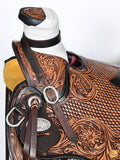 Hilason Western Horse Saddle Wade Ranch Roping American Leather Antique Brown