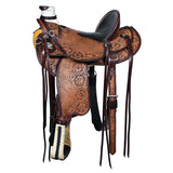 16 In Hilason W. H. Saddle Wade Ranch Roping American Leather Antique by Hilason – Cowboy and equestrian accessories