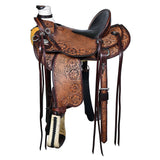16 In Hilason Western Horse Saddle Wade Ranch Roping American Leather Antique Brown - Uhorse