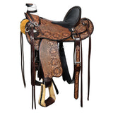 Hilason Western Horse Saddle Wade Ranch Roping American Leather Antique Brown