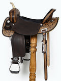 15 IN Comfytack Genuine Leather Horse Barrel Racing Saddle Tack Set