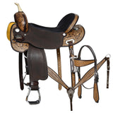 15 IN Comfytack Genuine Leather Horse Barrel Racing Saddle Tack Set