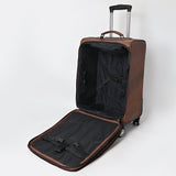 American Darling Travel Case Beautifully Hand Tooled Hair-On Genuine Leather Women Trolley bag