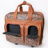 American Darling Travel Case Beautifully Hand Tooled Genuine Leather women Trolley bag