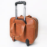 American Darling Travel Case Beautifully Hand Tooled Genuine Leather women Trolley bag
