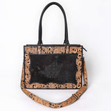 American Darling Western Tote Bag Hand-Tooled Floral Carved Genuine Crocodile-Embossed Leather with Premium Craftsmanship and Functional Everyday Design