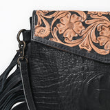 American Darling Hand-Tooled Wallet Hand Bag Genuine Leather Fringe Style with Premium Craftsmanship and Functional Everyday Design