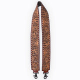 48 In American Darling Gorgeous Floral Hand Carved Genuine Leather Bag Strap With Flower Hand Tooled Design Brown - Uhorse