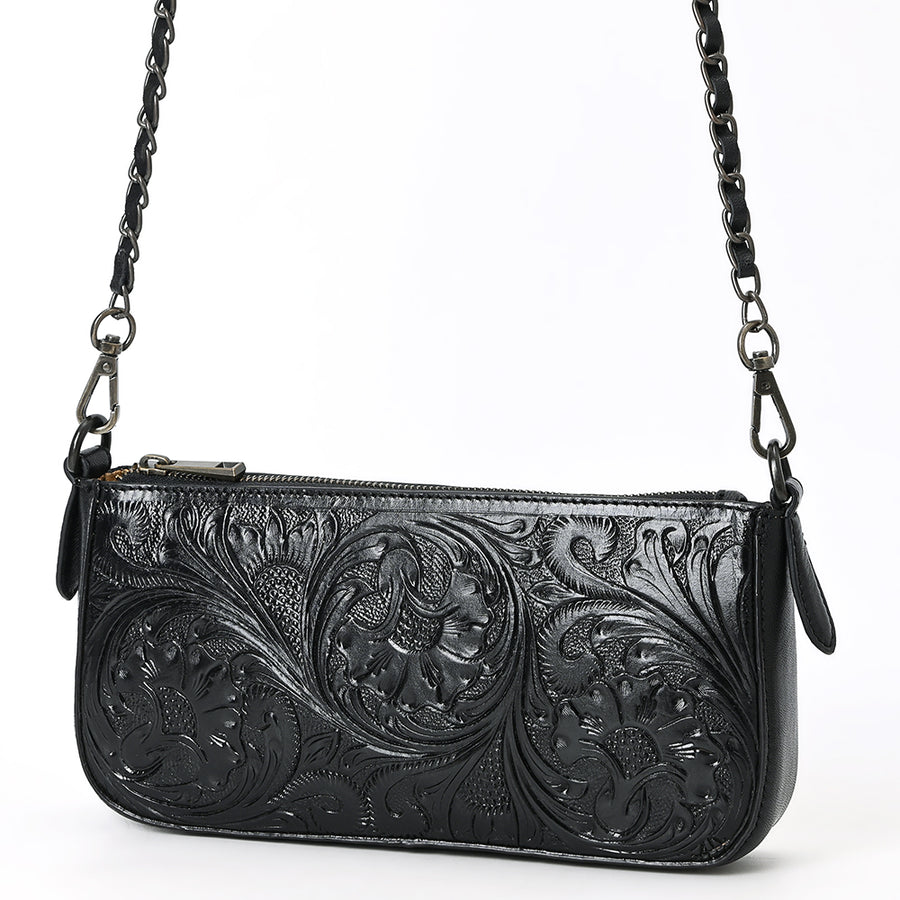 American Darling Small Crossbody Beautifully Hand Tooled Genuine Leather Women Bag Western Handbag Purse - Uhorse