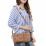 American Darling Small Crossbody Beautifully Hand Tooled Genuine