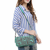 American Darling Small Crossbody Beautifully Hand Tooled Genuine