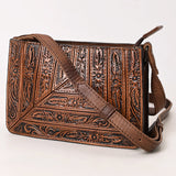 ADBG1609 Crossbody Hand Tooled Genuine W. Leather Women Bag by Hilason – Cowboy and equestrian accessories