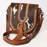 ADBG1610 Crossbody Hand Tooled Hair On Genuine Leather Women Bag