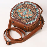 ADBG1611 Canteen Hand Tooled Genuine Western Leather Women Bag