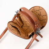 ADBG1611 Canteen Hand Tooled Genuine Western Leather Women Bag