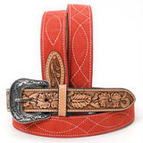 American Darling Beautifully Hand Tooled Genuine American Suede Leather Belt Men and Women