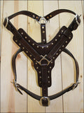HILASON Genuine Leather Dog Harness Padded Heavy Duty & Comfortable Fit
