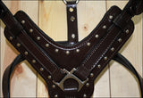 HILASON Genuine Leather Dog Harness Padded Heavy Duty & Comfortable Fit