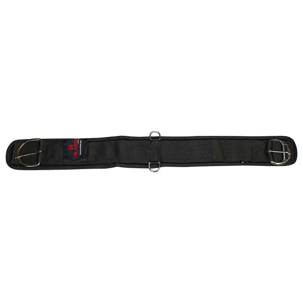 Hilason Western Horse Nylon Straight Saddle Cinch Girth Black Stainless Steel Buckle - Uhorse
