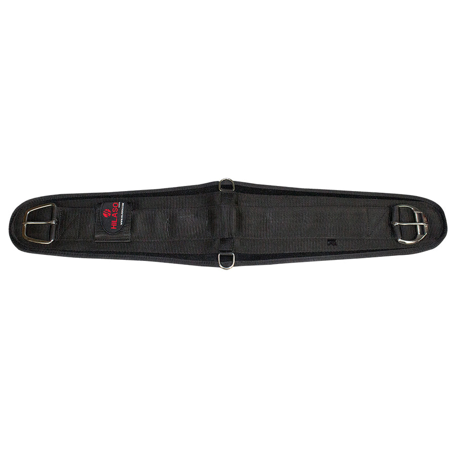 32 In Hilason Western Horse Nylon Roper Saddle Cinch Girth Black Stainless Steel Buckle - Uhorse