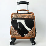 American Darling Travel Case Beautifully Hand Tooled Hair On Genuine Leather women's Trolley bag