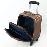 American Darling Travel Case Beautifully Hand Tooled Saddle Blanket Genuine Leather women's Trolley bag